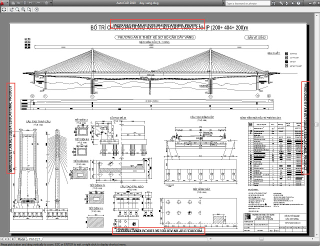 Sửa Lỗi In Bị Produced By An Autodesk Educational Product