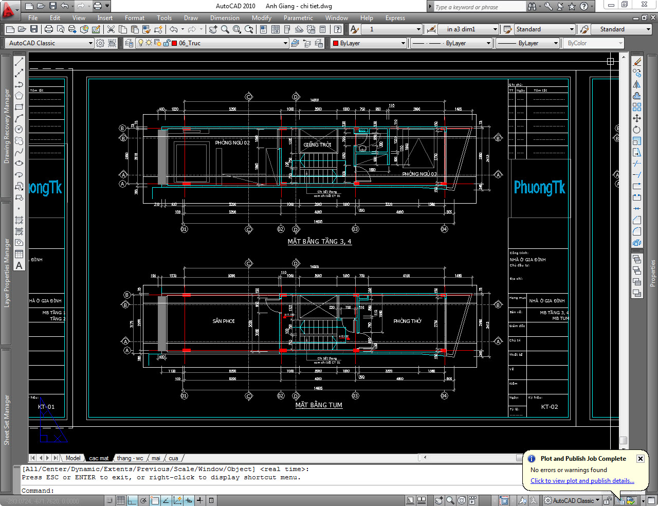 Sử Dụng Layout Autocad Trình Bày Bản Vẽ Kiến Trúc Nhiều Tỷ Lệ